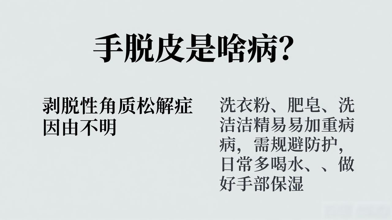 手脱皮是啥病？
