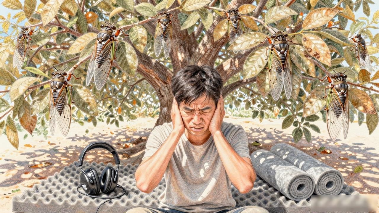 高温加剧蝉鸣噪声 专家：减少在群蝉聚集的树下长时间停留