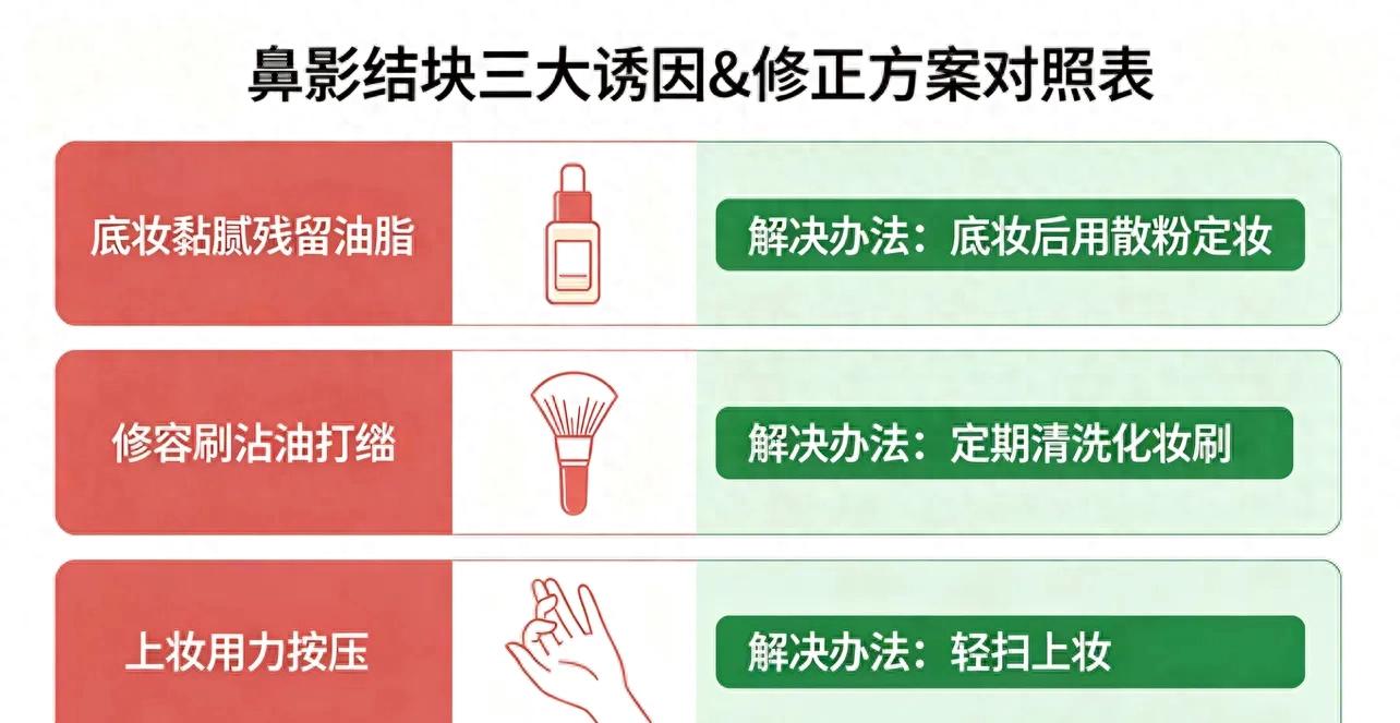 鼻影总结块晕不开？避开3个误区，膏粉修容一步画自然