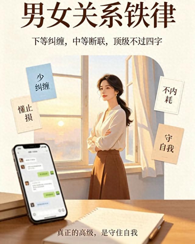 男女关系铁律：下等纠缠，中等断联，顶级不过四字