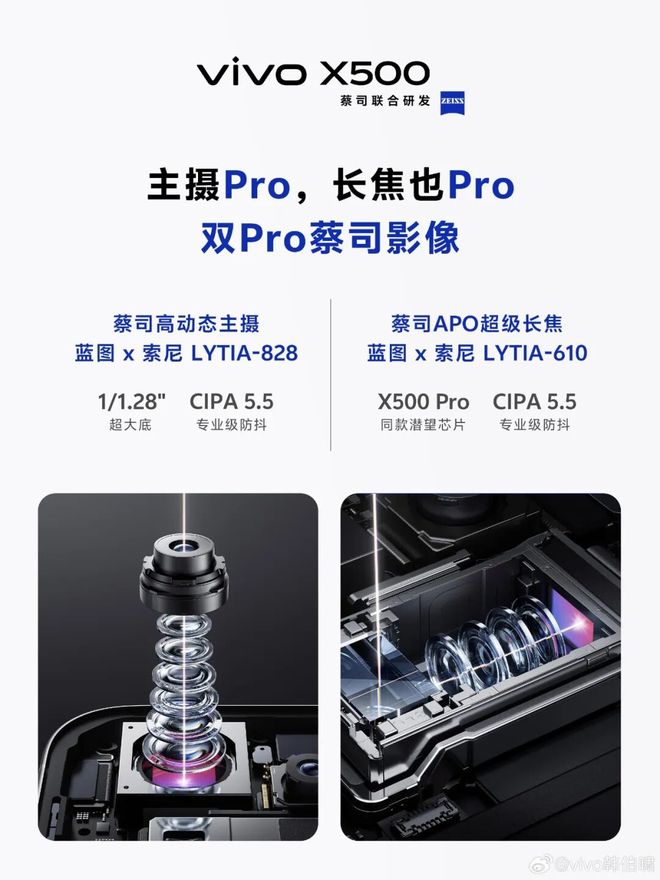 vivo X500系列流畅程度再提升，标准版影像大升级