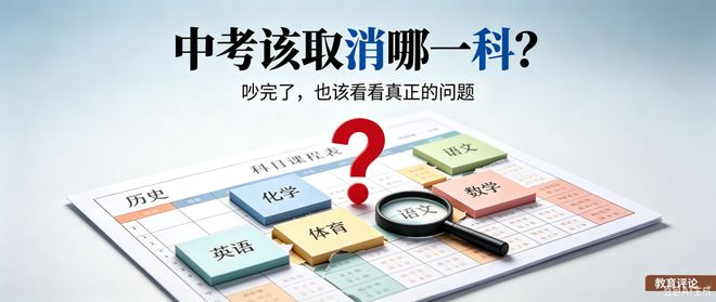中考应该取消哪一门？减少考试科目就能减负吗？正常的学业负担应