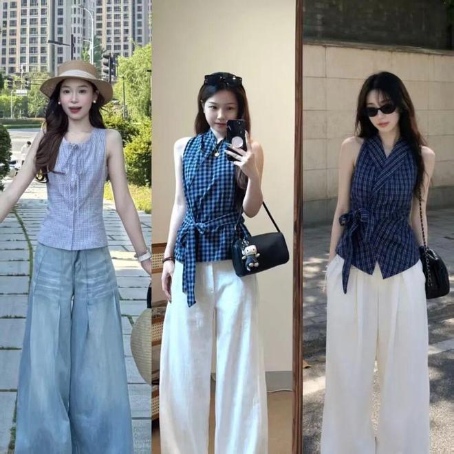 女人到了中年别总穿黑白灰，试试这几款格纹单品，时尚又复古(图3)