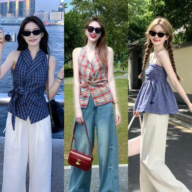 女人到了中年别总穿黑白灰，试试这几款格纹单品，时尚又复古(图4)